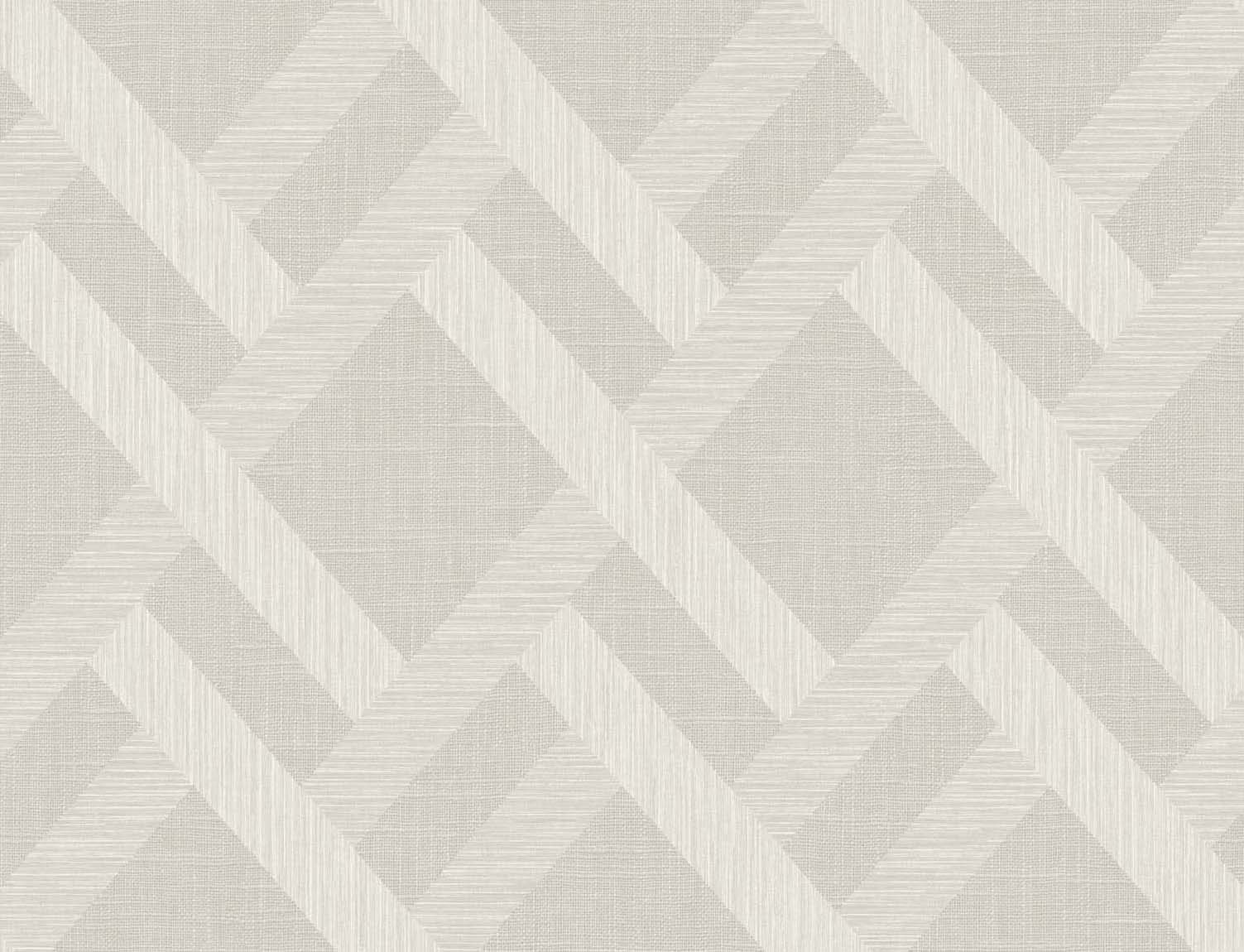 Seabrook Even More Textures Linen Trellis Wallpaper - Morning Fog