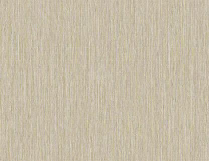Seabrook Even More Textures Vertical Stria Wallpaper - Sandstone & Metallic Gold