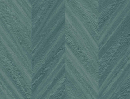 Seabrook Even More Textures Chevron Wood Wallpaper - Wintergreen