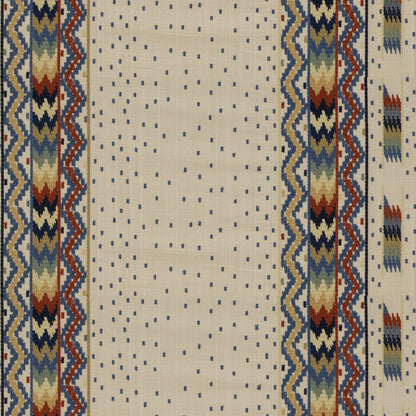 Talakona Stripe Fabric by Brunschwig & Fils in Red/Blue