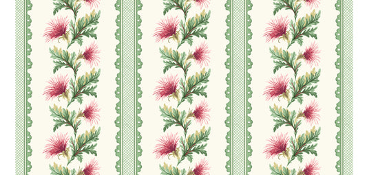 Thistle Stripe Wallpaper by Betsy Textiles in Multi