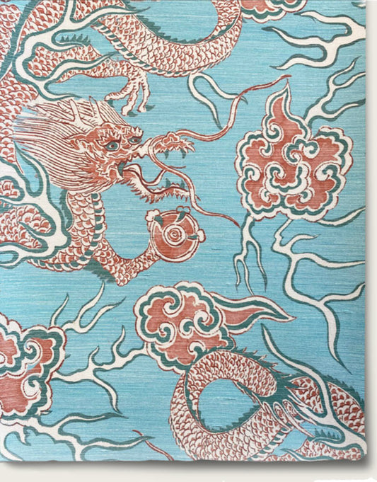 Thunderstruck Wallpaper by Aux Abris in Vermillion Blue