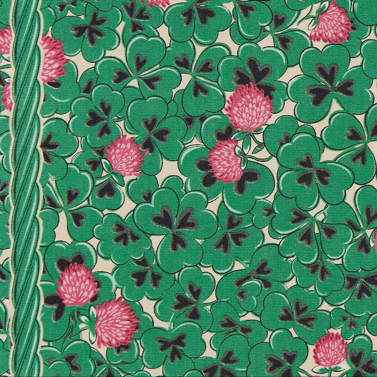 Trèfles Fabric by Décors Barbares, border detail