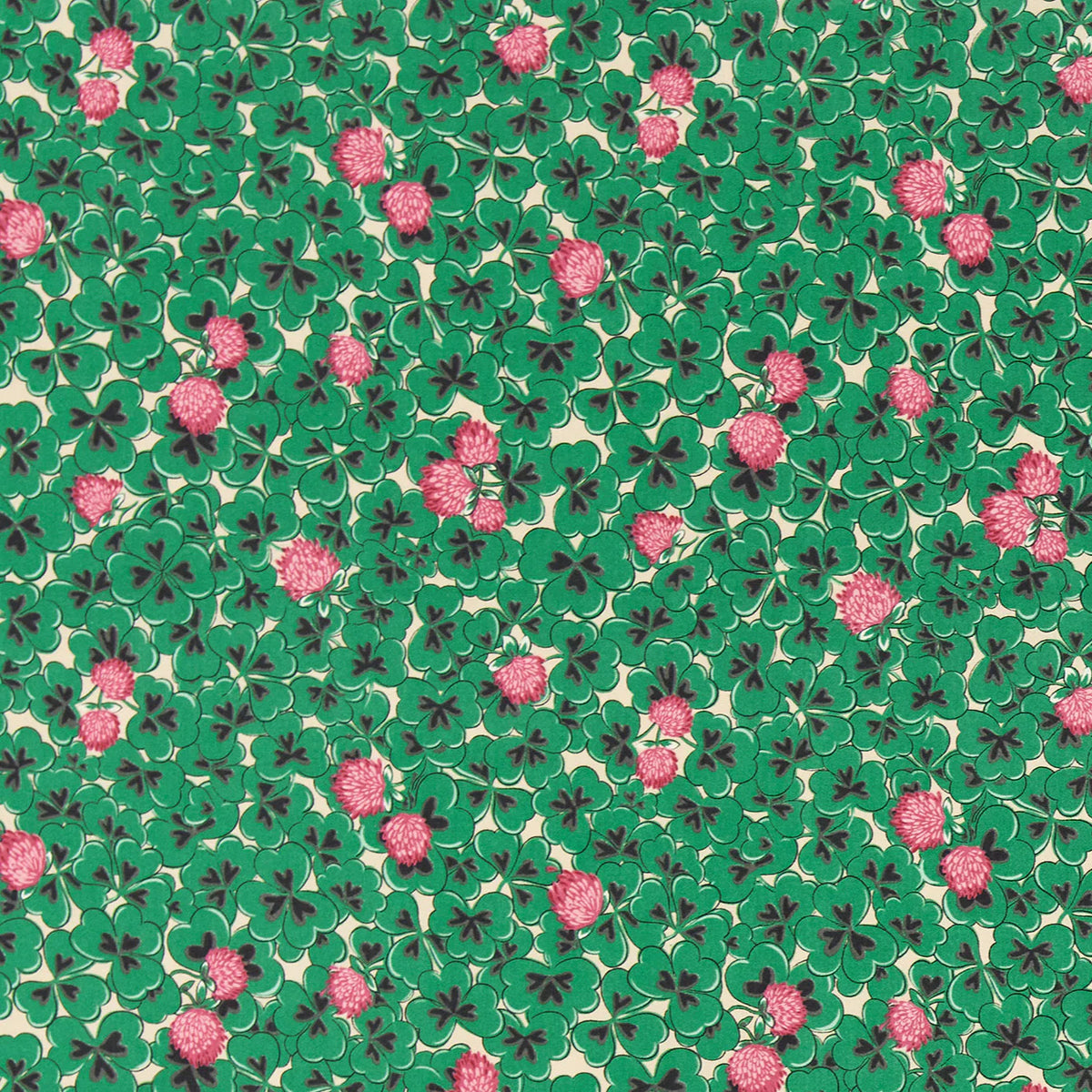 Trèfles Fabric by Décors Barbares in Pink