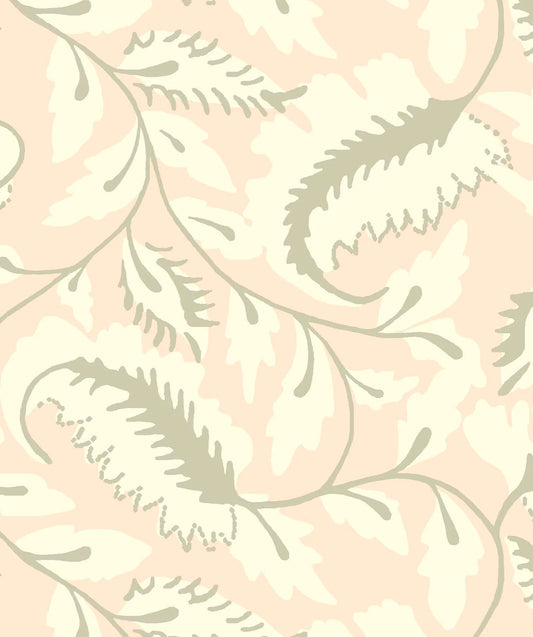 Twirl Wallpaper by Betsy Textiles in Blush