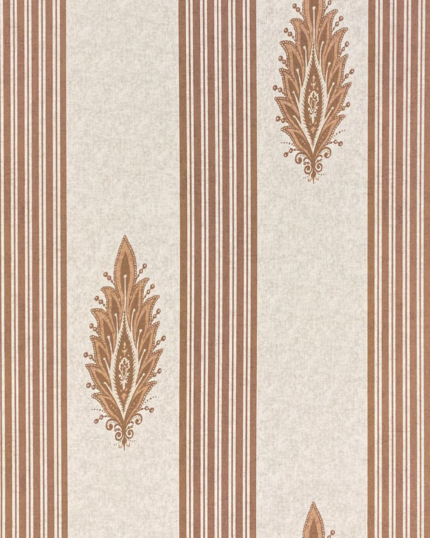 Anastasia Wallpaper by Fleurons d'Hélène in Havana
