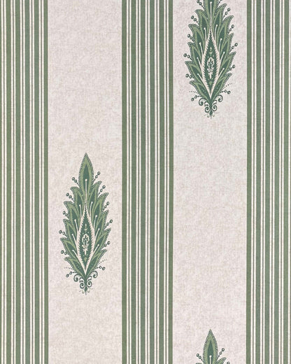 Anastasia Wallpaper by Fleurons d'Hélène in Pine