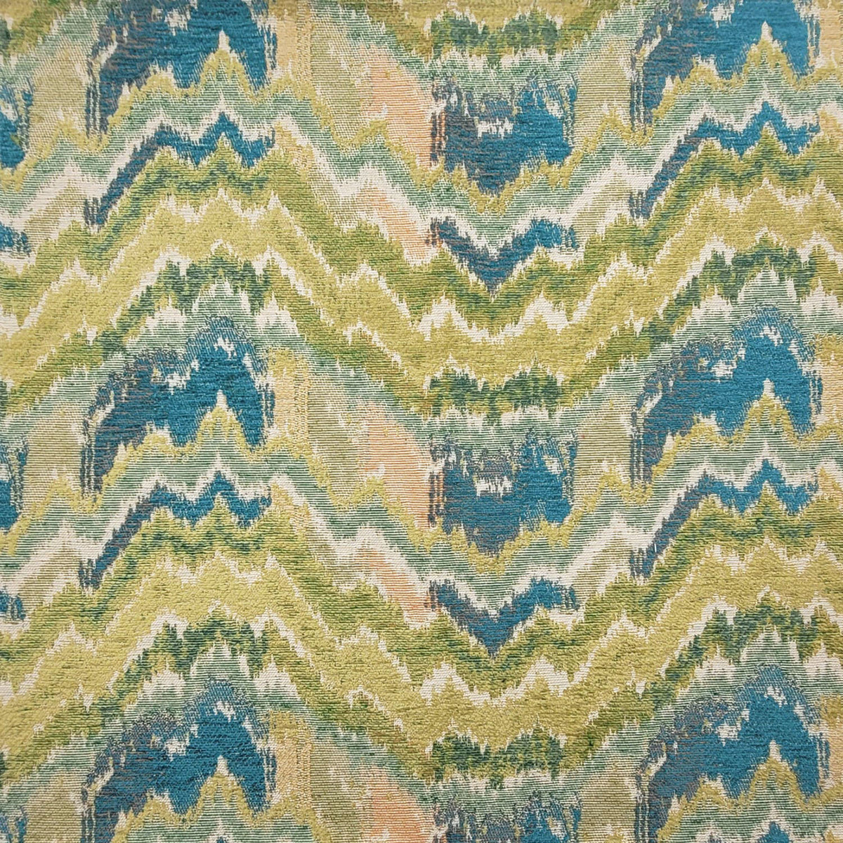 Volcano Songs Fabric by Jennifer Shorto in Asparagus and Peas