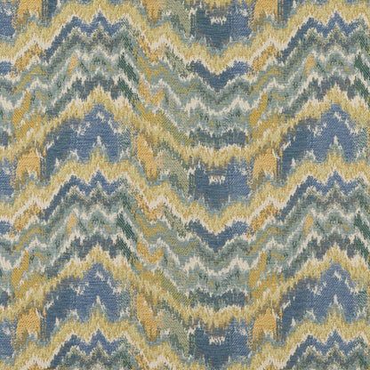Volcano Songs Fabric by Jennifer Shorto in Blue Celery