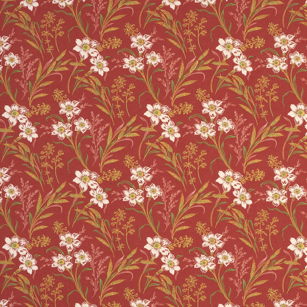 Véra Fabric by Décors Barbares in Terracotta