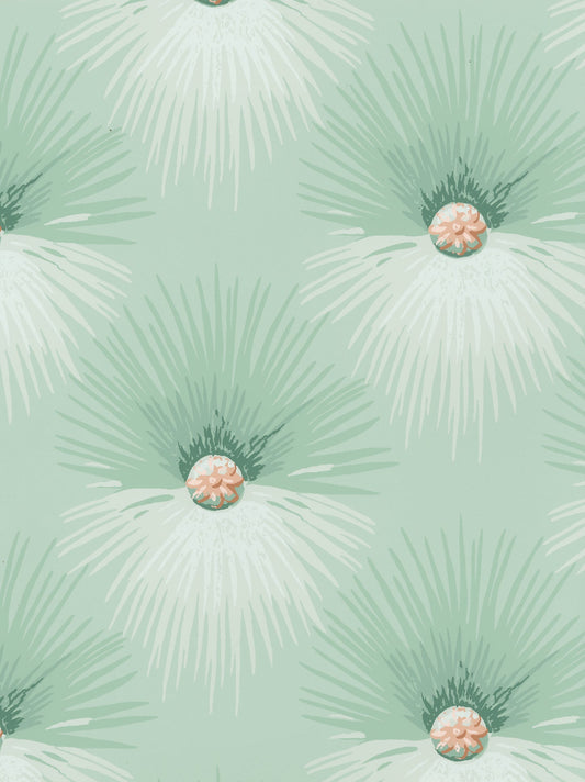 Sheryl Wallpaper by Rose Cumming in Green/Pink