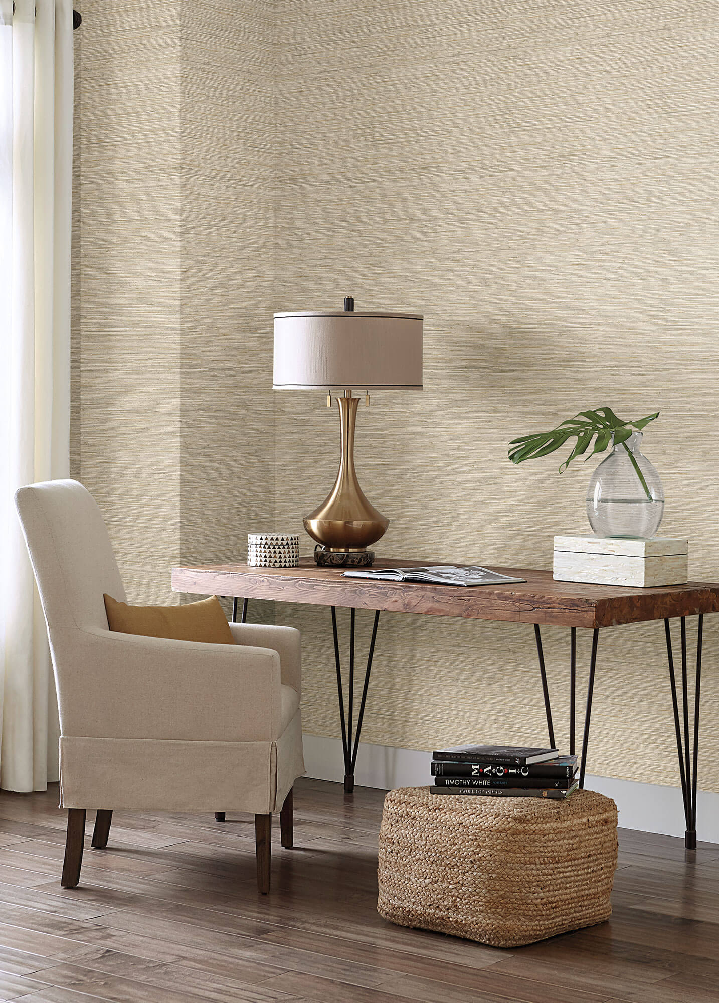 Faux Grasscloth Wallpaper