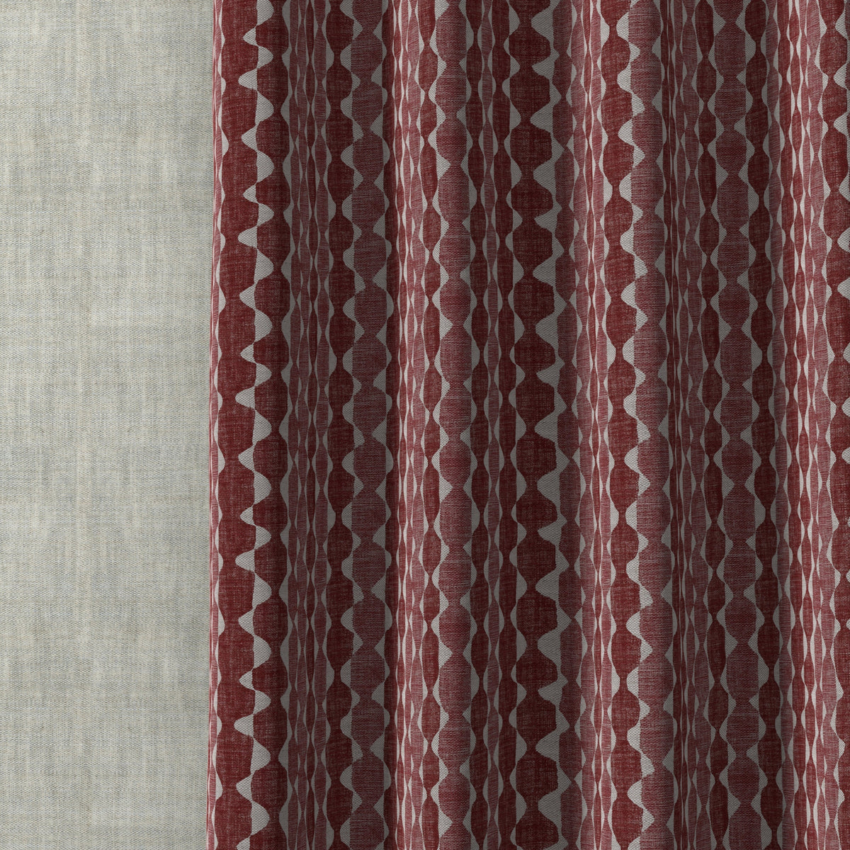 Whittle Linen Fabric by Fermoie in colorway 001, made up in a room setting (second view)