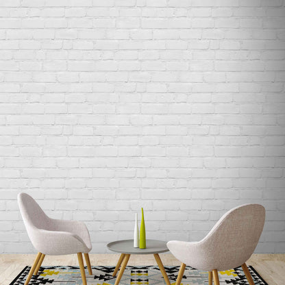 Painted White Brick Wallpaper by Woodchip & Magnolia