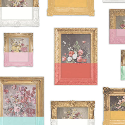 Floral Still life' Wallpaper - White