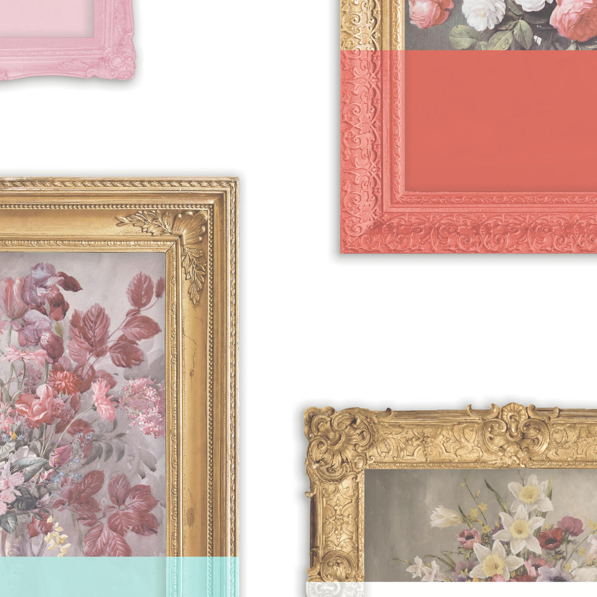 Floral Still life' Wallpaper - White