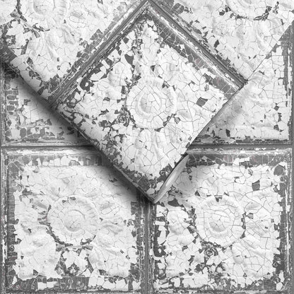 Cracked Tin Tile Wallpaper