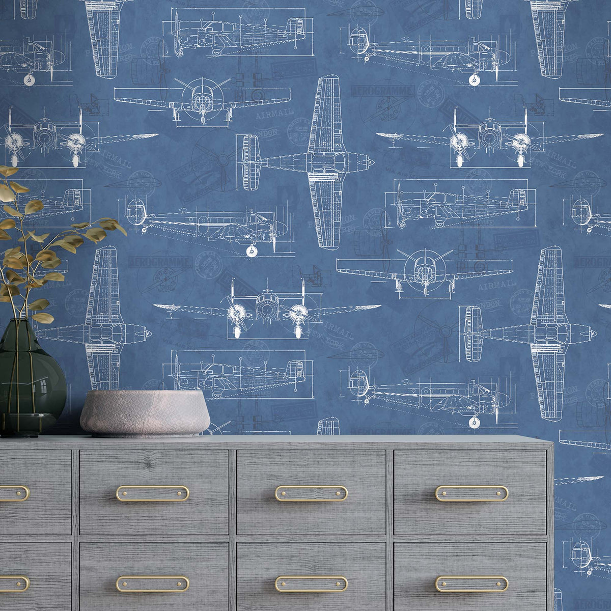 Aviator Blueprint Wallpaper