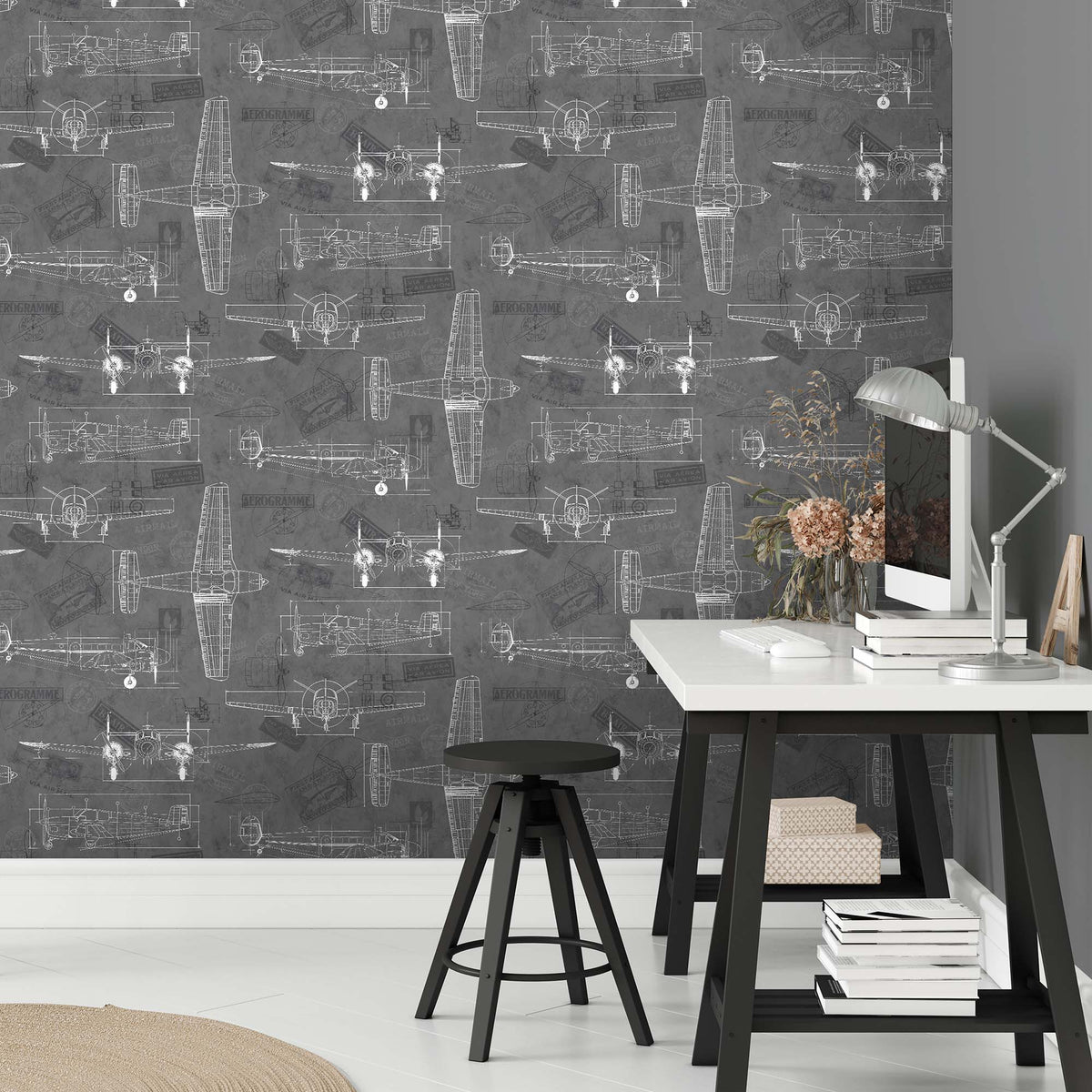 Aviator Charcoal Wallpaper