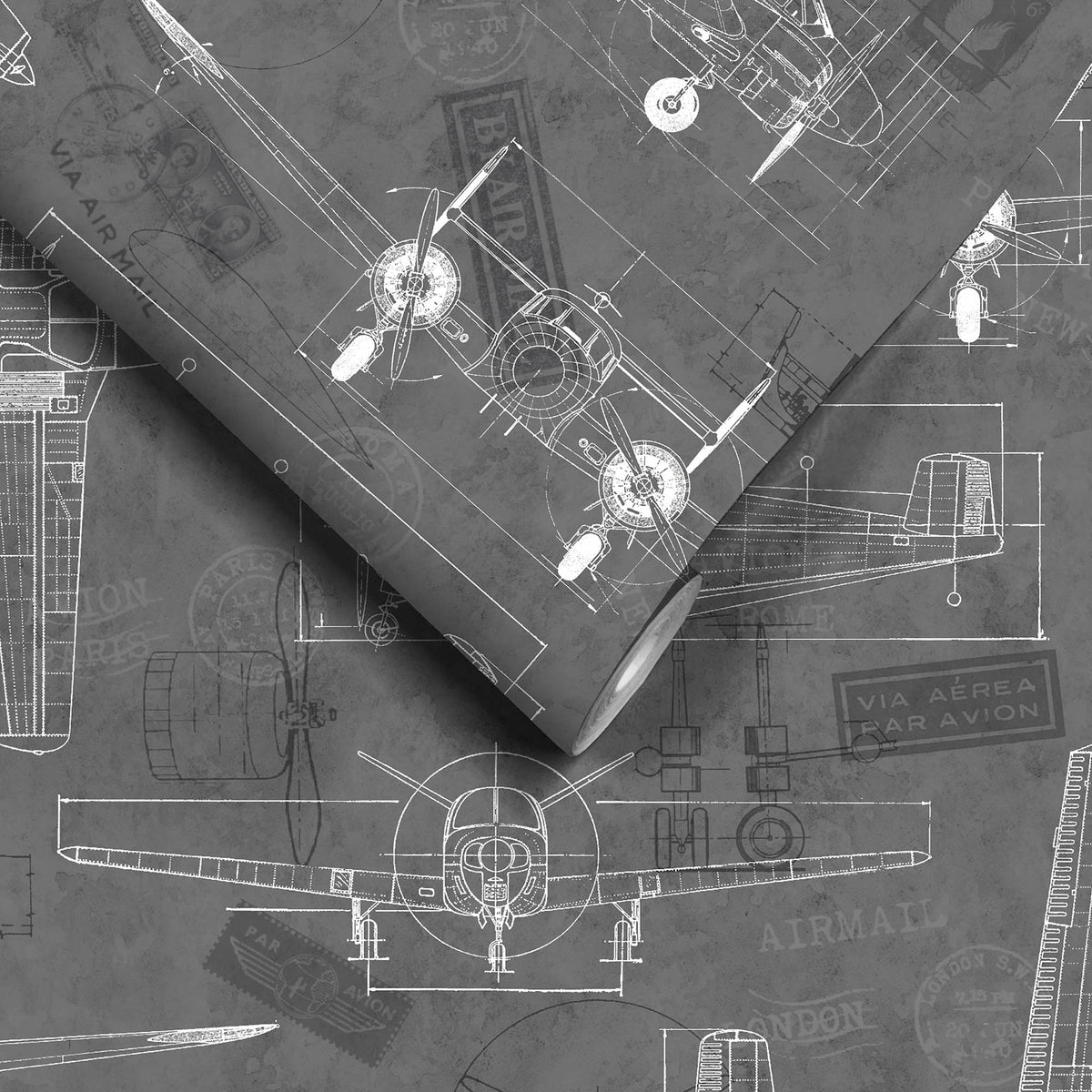 Aviator Charcoal Wallpaper