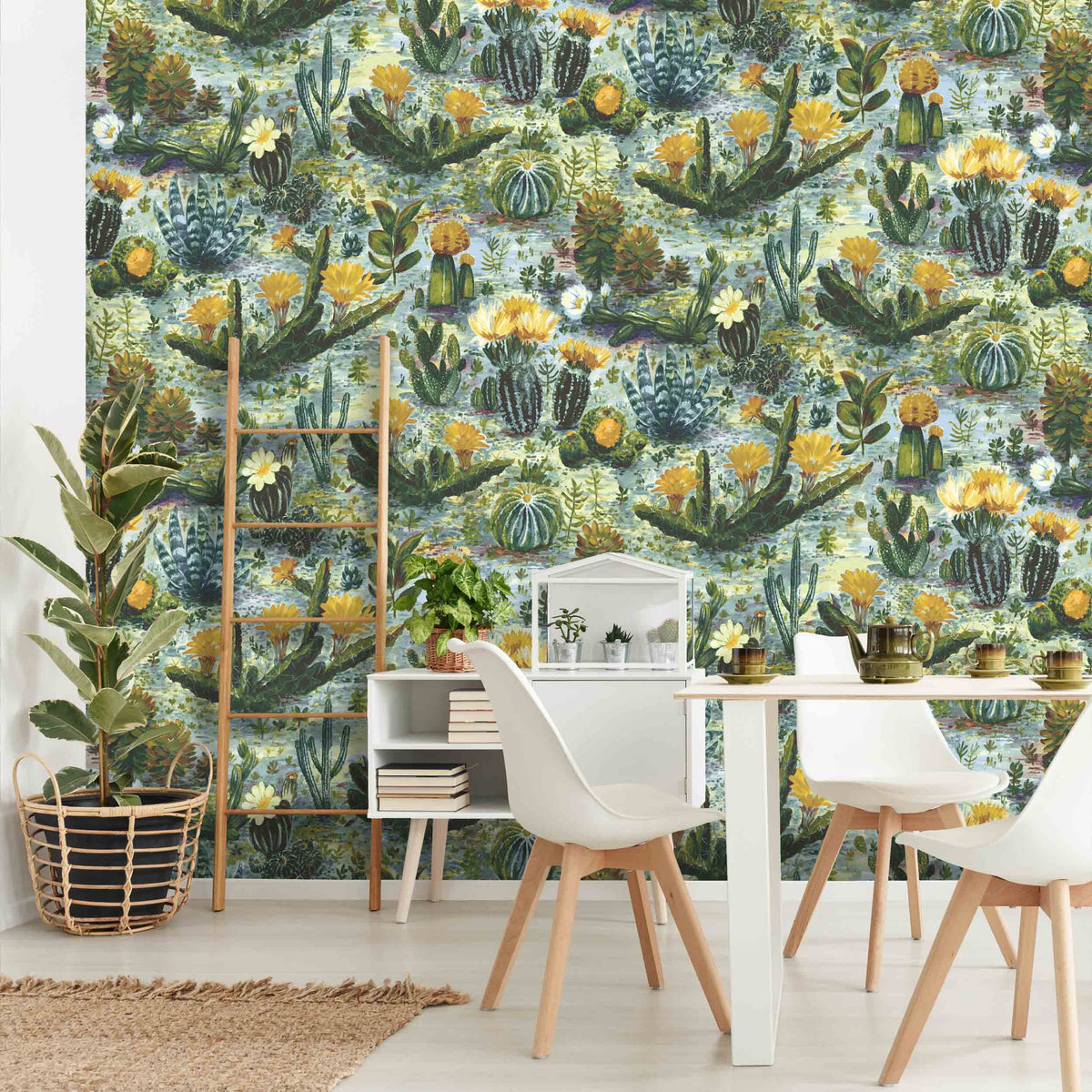 Cacti in dandelion by Woodchip & Magnolia