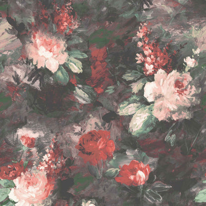 Ava Marika Blush/Rouge Floral Linen Fabric