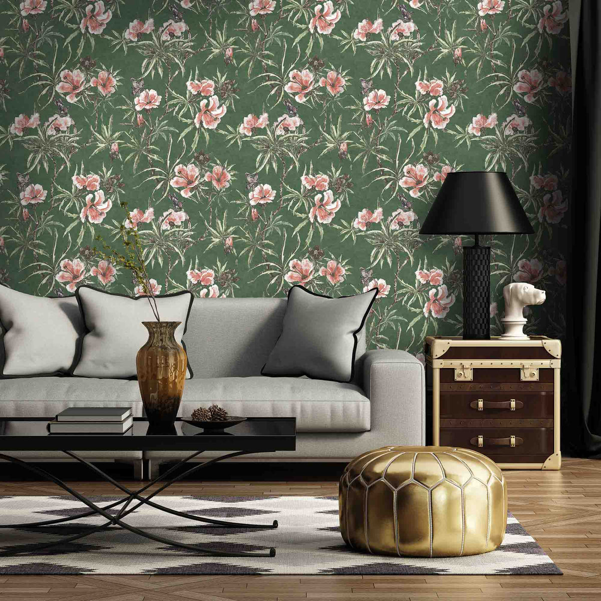 Zen Botanical Green Wallpaper
