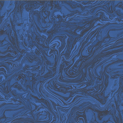 Flow Marbled Deep Ocean Blue Wallpaper By Woodchip & Magnolia