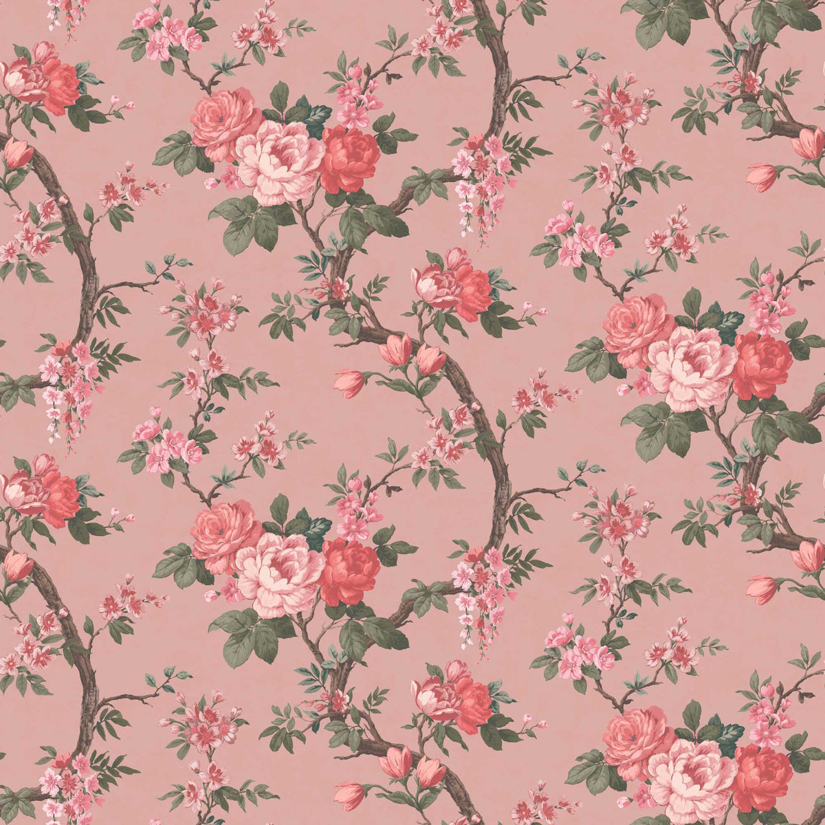 Ditsy Floral in Old Rose Wallpaper By Woodchip & Magnolia