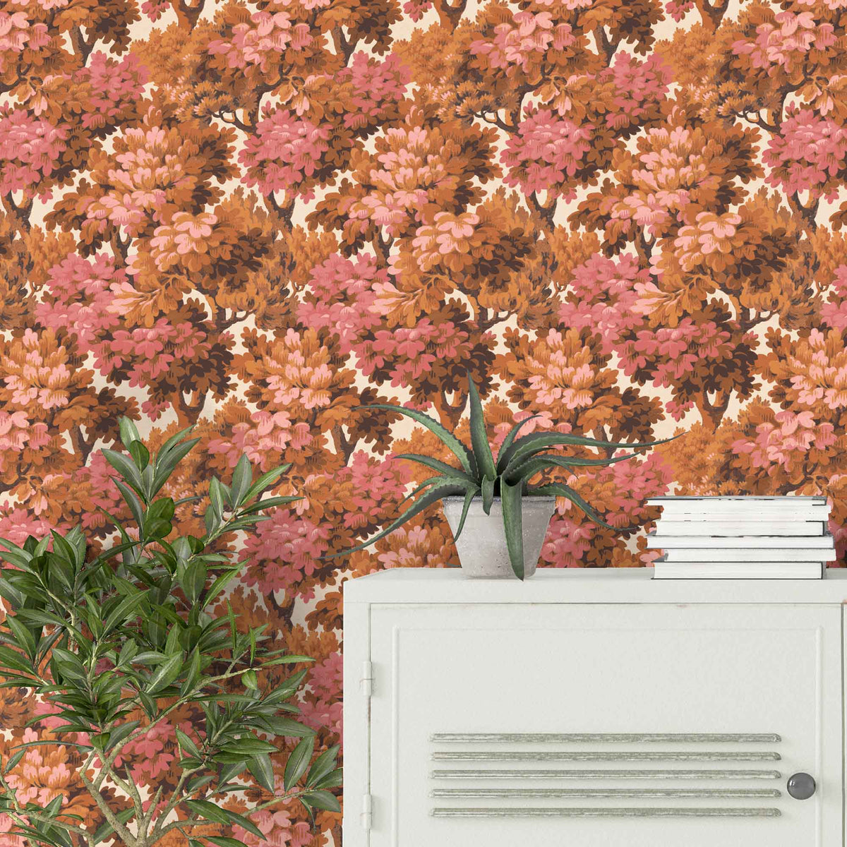 Broadhead Forest Russett wallpaper by Woodchip & Magnolia