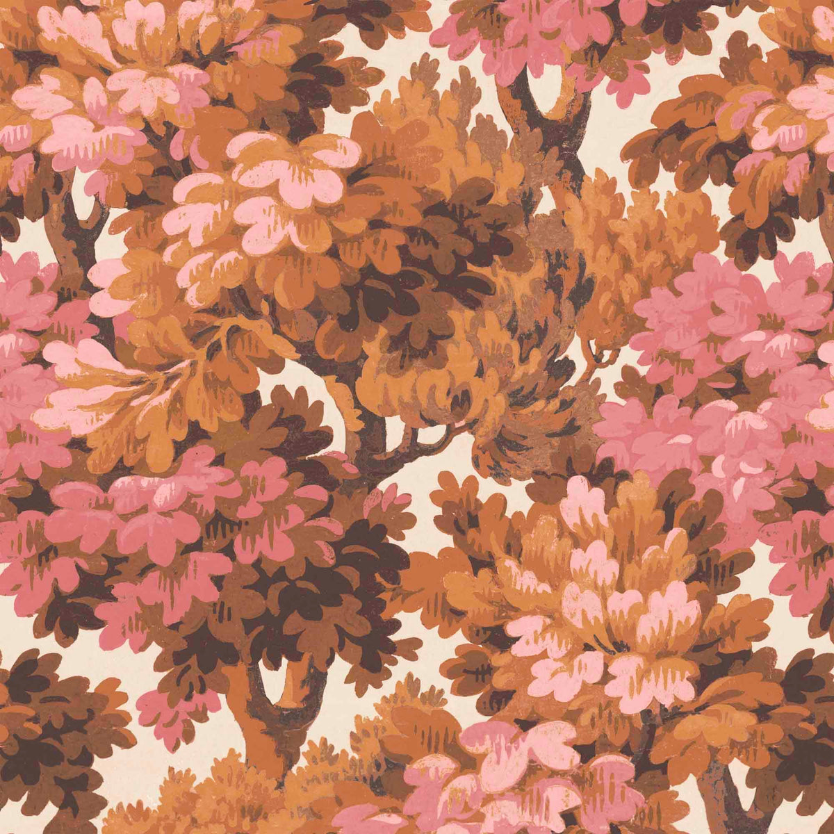 Broadhead Forest Russett wallpaper by Woodchip & Magnolia