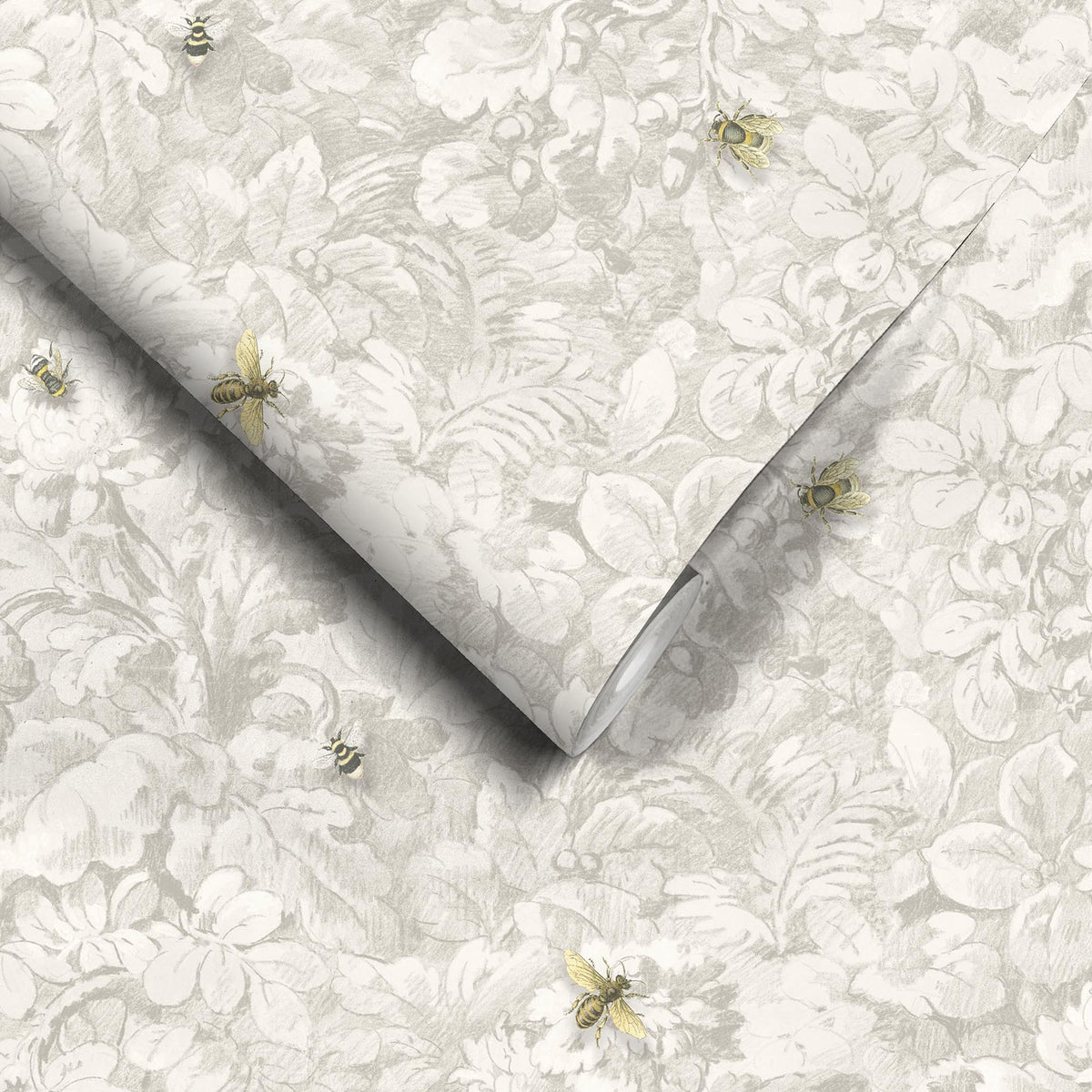 Busy Bee Natural wallpaper by Woodchip & Magnolia
