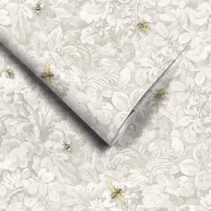 Busy Bee Natural wallpaper by Woodchip & Magnolia