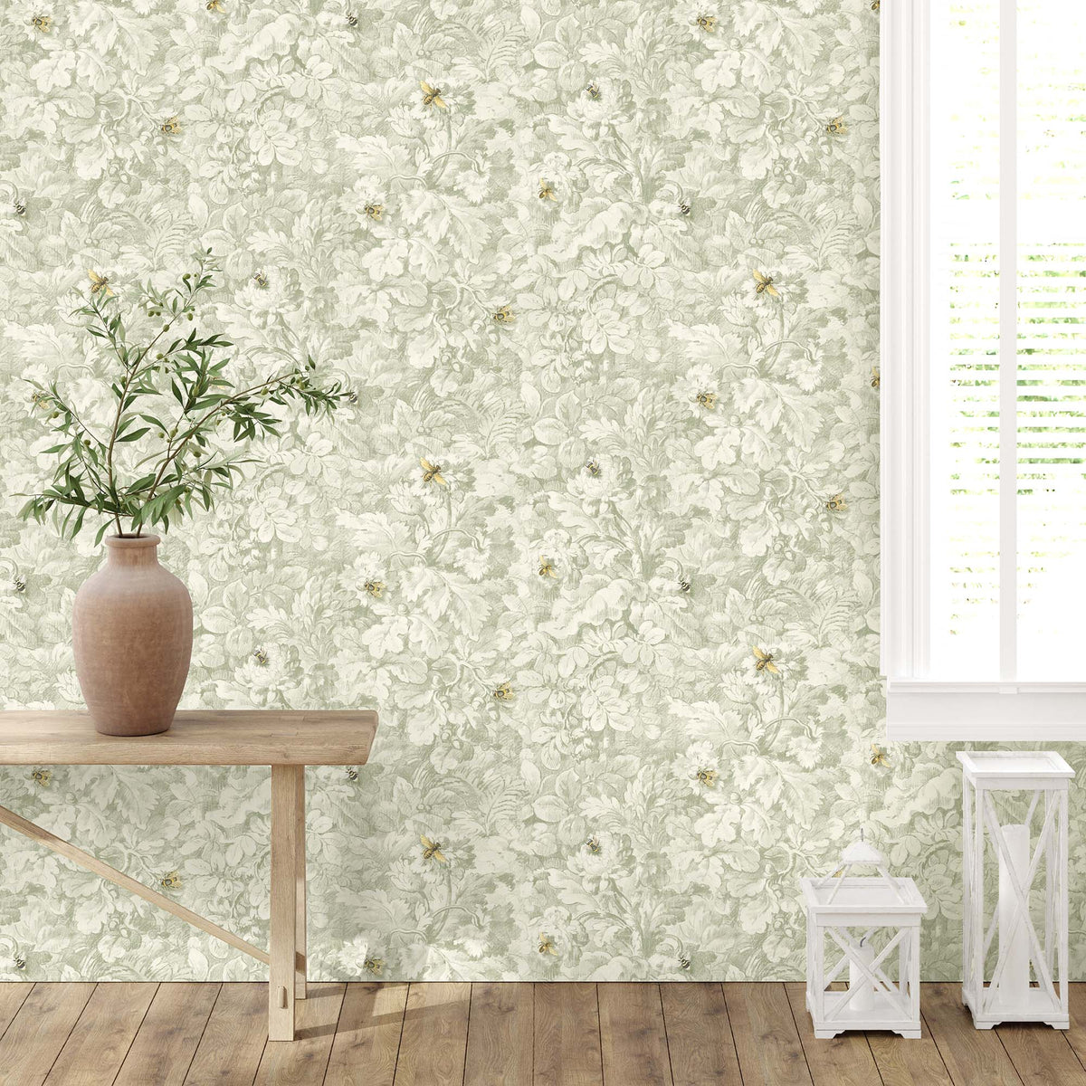 Busy Bee Bracken wallpaper by Woodchip & Magnolia