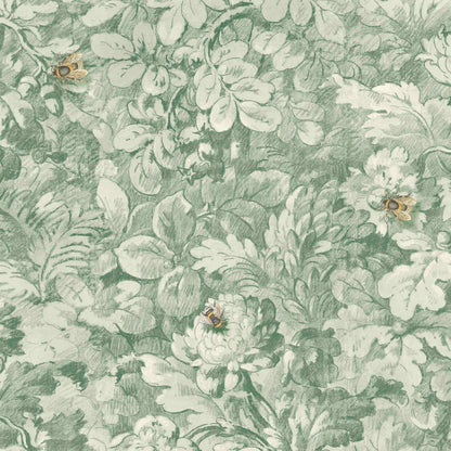 Busy Bee Moss Green wallpaper by Woodchip & Magnolia