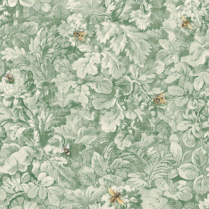 Busy Bee Moss Green wallpaper by Woodchip & Magnolia