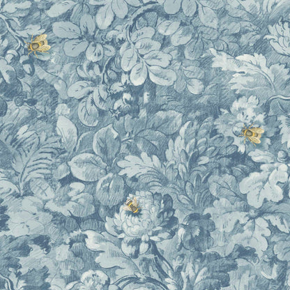 Busy Bee Reservoir Blue wallpaper by Woodchip & Magnolia