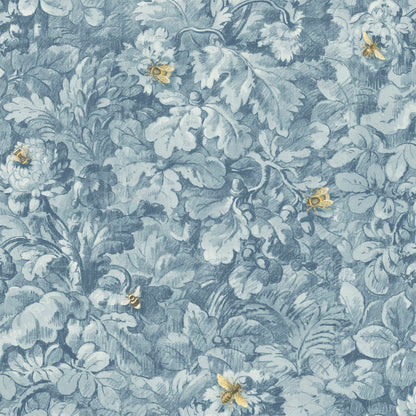 Busy Bee Reservoir Blue wallpaper by Woodchip & Magnolia