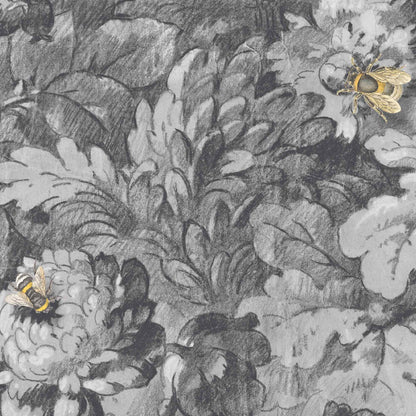 Busy Bee Charcoal wallpaper by Woodchip & Magnolia