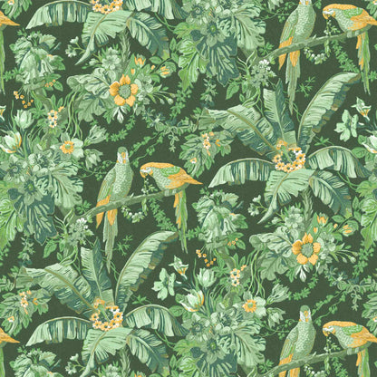 Parrot Talk Lush Green wallpaper by Woodchip & Magnolia