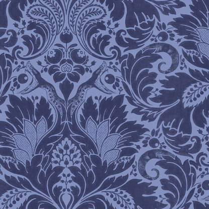 Fearless Serpent Damask Deep Blue Wallpaper By Woodchip & Magnolia