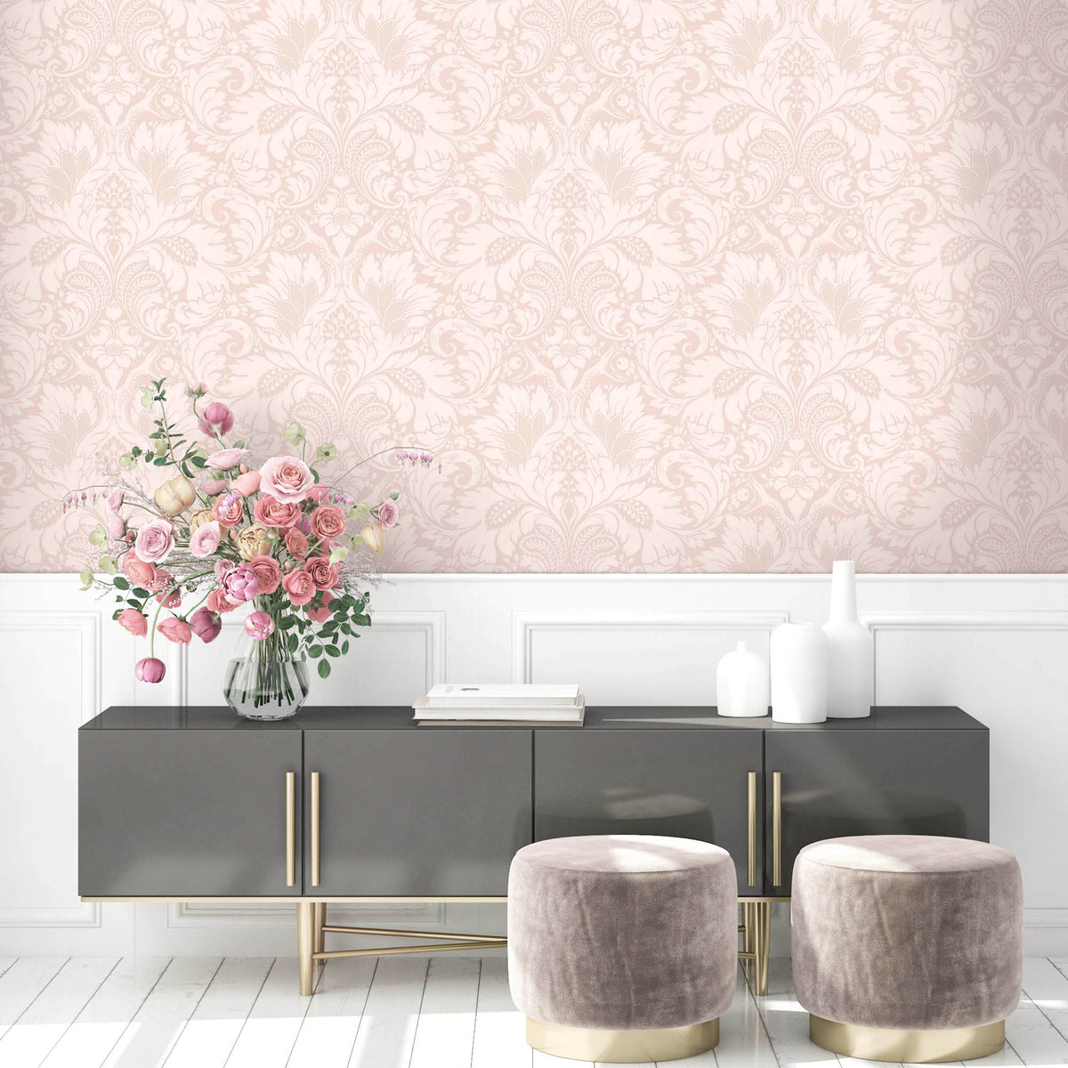 Fearless Blush Pink Wallpaper