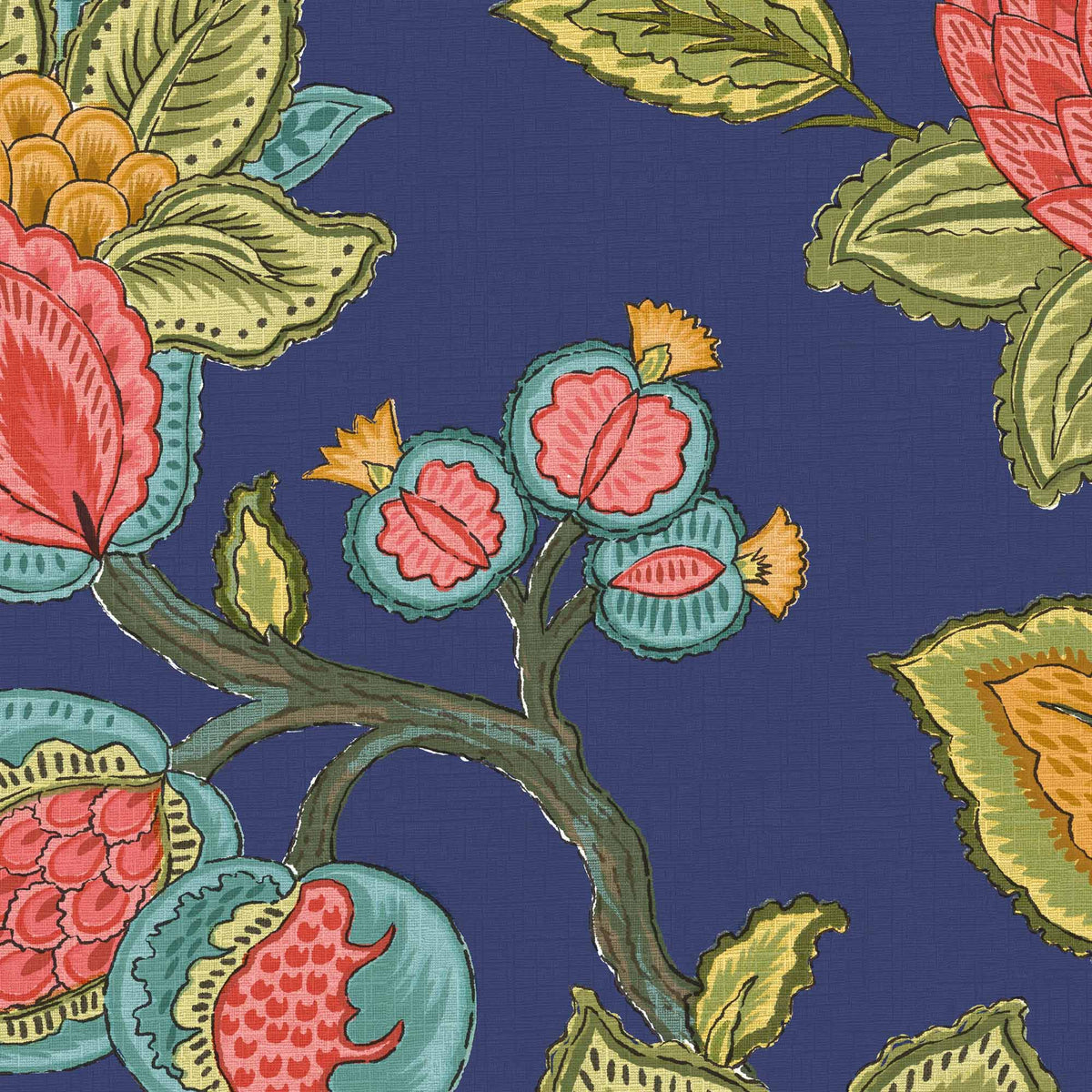 Doris Jacobean Ink Blue wallpaper by Woodchip & Magnolia