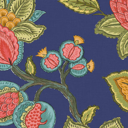 Doris Jacobean Ink Blue wallpaper by Woodchip & Magnolia