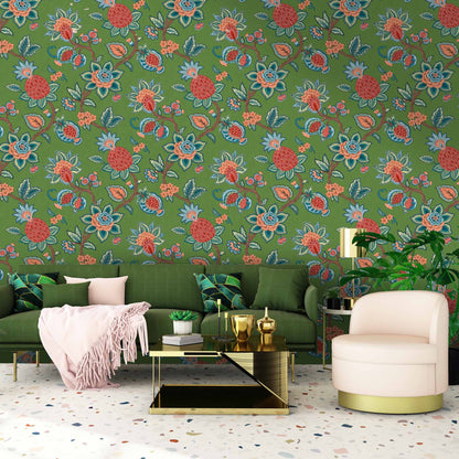 Doris Jacobean Fern wallpaper by Woodchip & Magnolia