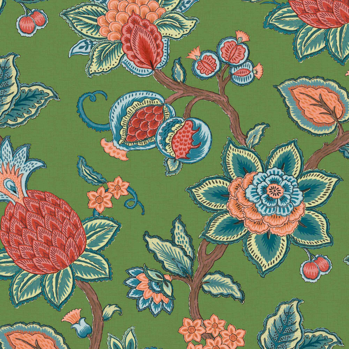 Doris Jacobean Fern wallpaper by Woodchip & Magnolia