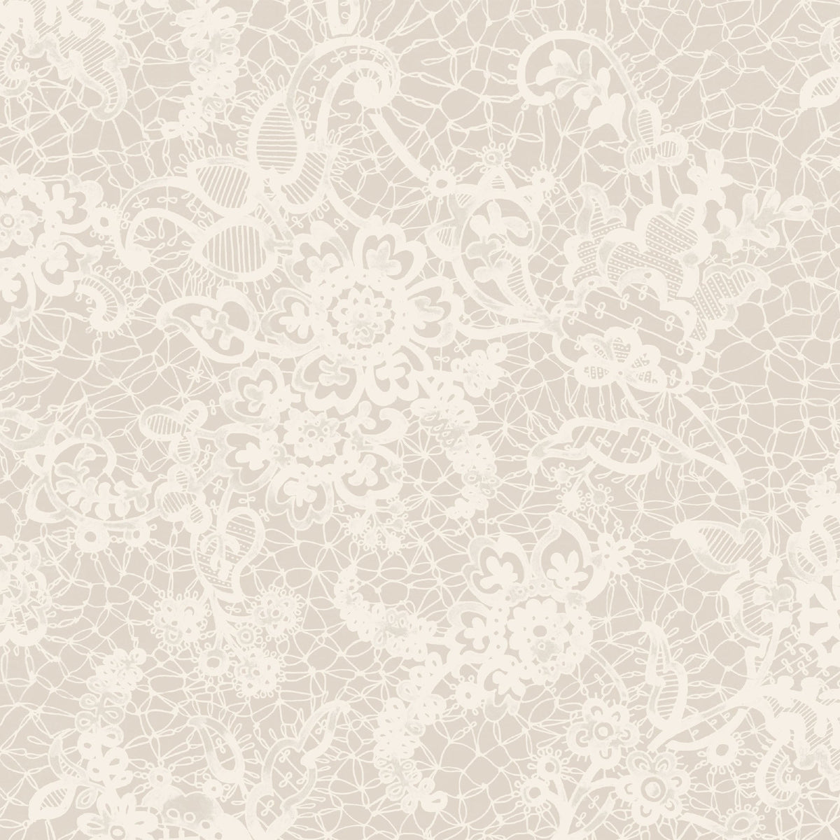 Heirloom Celestial Natural Lace Wallpaper