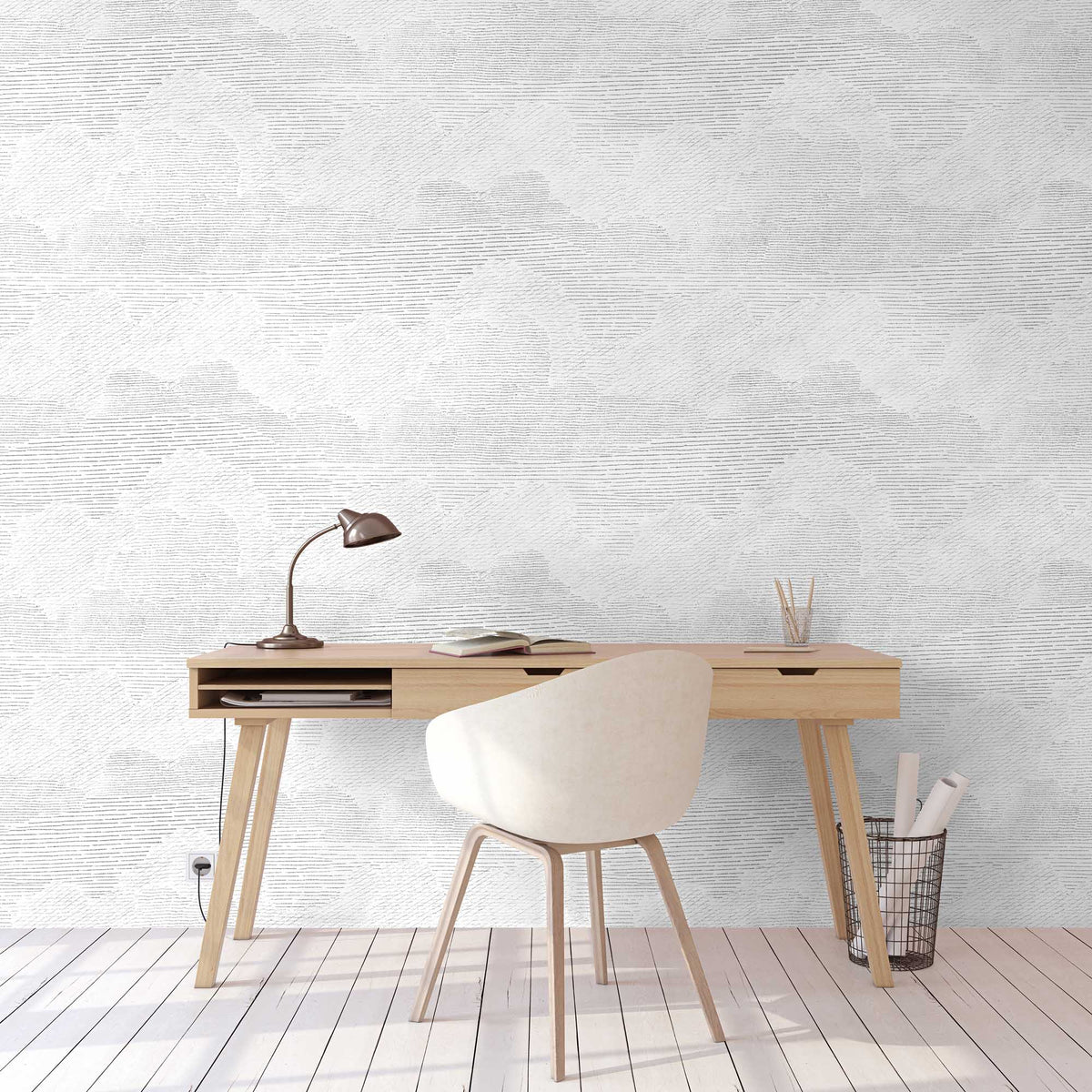 Nimbostratus Mist Grey Wallpaper