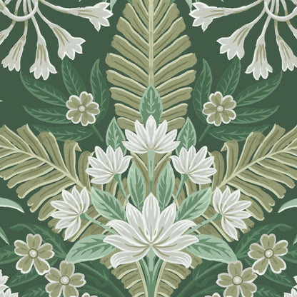 Mirk Moss Green wallpaper by Woodchip & Magnolia