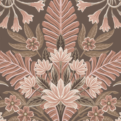 Mirk Peat Brown wallpaper by Woodchip & Magnolia